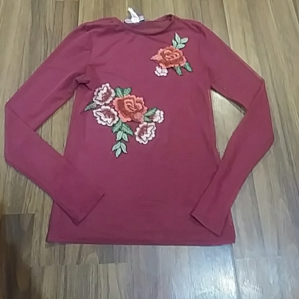 See through rose 🌹 long sleve shirt